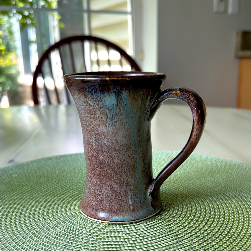 Handcrafted Ceramic Mug ☕️ 4 1/2” tall 3” diameter Unique Shape